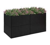 Générique Jardinière Noir 157x80x80 cm Résine tressée,Pots & Cache-Pots,15.8KG-319174