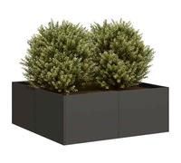 Générique Jardinière Noir 80x80x30 cm Acier,Maison & Jardin,Pelouses & Jardins,Jardinage,Pots & Cache-Pots,Noir,8.3 KG,860801