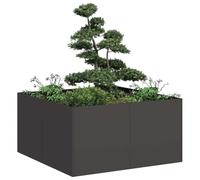 Générique Jardinière Noir 80x80x40 cm Acier laminé à Froid,Pots & Cache-Pots,9.75KG-860738