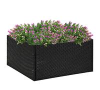 Générique Jardinière Noir 80x80x40 cm Résine tressée,Maison & Jardin, Pelouses & Jardins, Jardinage, Pots & Cache-Pots, Noir (Poids 5.6KG)