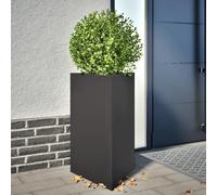 Générique Jardinière Noir Triangulaire 50x43x75 cm Acier,Pots & Cache-Pots,7.81KG-851171
