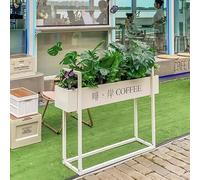 Générique Jardinière Rectangulaire Longue en Métal，jardinière Surélevée pour Balcon Plate-Bande Rectangulaire Jardinière sur Pied，jardinière De Terrasse Résistante Aux Intempéries Jardinière Hors Sol