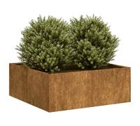 Générique Jardinière rouillé 80x80x30 cm Acier Inoxydable,Maison & Jardin,Pelouses & Jardins,Jardinage,Pots & Cache-Pots,Brun,8.1 KG,860807