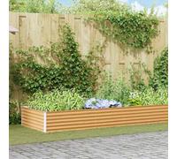 Générique Jardinière surélevée 970 x 100 x 36 cm Acier galvanisé,Maison & Jardin,Pelouses & Jardins,Jardinage,Pots & Cache-Pots,Marron,23.18 KG,42017365