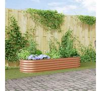 Générique Jardinière surélevée Marron 240 x 80 x 44 cm Acier,Maison & Jardin,Pelouses & Jardins,Jardinage,Pots & cache-pots-42011332