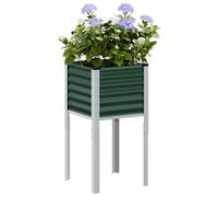 Générique Jardinière Vert 45x45x88 cm Acier,Pots & Cache-Pots,6.75KG-4008963