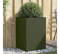 Générique Jardinière Vert Olive 52x48x75 cm Acier,Pots & Cache-Pots,9.29KG-841586