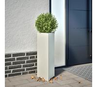 Générique Jardinières 2 pcs Blanc Triangulaire 30x26x75 cm Acier,Pots & Cache-Pots,8.42KG-851146