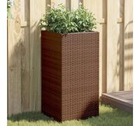 Générique Jardinières 2 pcs Marron 40x40x80 cm résine tressée,Pots & Cache-Pots,10.4KG-3210520