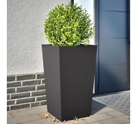 Générique Jardinières 2 pcs Noir 45x45x75 cm Acier,Pots & Cache-Pots,16.32KG-851095