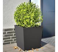 Générique Jardinières 2 pcs Noir 50x50x50 cm Acier,Pots & Cache-Pots,12.73KG-851067