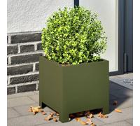 Générique Jardinières 2 pcs Vert Olive 30x30x30 cm Acier,Pots & Cache-Pots,6.33KG-851192