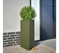 Générique Jardinières 2 pcs Vert Olive Triangulaire 40x34,5x70 cm Acier,Pots & Cache-Pots,10.88KG-851164