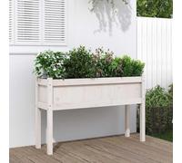 Générique Jardinières avec Pieds Blanc 110x31x70 cm Bois de pin Massif,Pots & Cache-Pots,11.86KG-837566