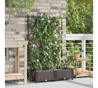 Générique Jardinières avec système d'irrigation d'eau 2 pcs Marron,Pots & Cache-Pots,5.36KG-42002827