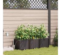 Générique Jardinières avec système d'irrigation d'eau 3 pcs Marron,Pots & Cache-Pots,7.99KG-42002823