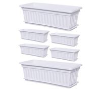 Générique Jardinières De Fenêtre - De Fenêtre Extérieures, Pots De Résistants Aux UV, Coffret De De Jardinage Durable avec Trous De Drainage, Support De Fleurs Et De Légumes Polyvalent |