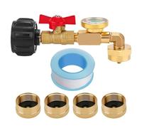 Générique Jauge De Niveau pour Bouteille De Propane | Adaptateur avec Mesure Gaz - Indicateur De Manomètre,pour Utilisation avec Cuisinière Camping-Car Camping Barbecue Jardin