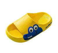 Générique Jaune Fille Plage en Plein Respirant antidérapant Doux épais Fond Diapositives Pantoufles Dessin animé Mignon Jardin Chaussures Fille Bleu Bout Classique (Yellow, 28 Little Child)