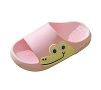 Générique Jaune Fille Plage en Plein Respirant antidérapant Doux épais Fond Diapositives Pantoufles Dessin animé Mignon Jardin Chaussures Fille Bleu Bout Classique (Red, 32 Big Kids)