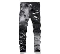 Générique Jean Baggy Enfant - Jeans délavés pour garçons - Pantalon Long décontracté et Tendance - Confortable et Extensible - idéal pour Le Printemps et l'automne.