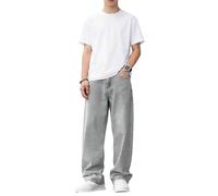 Générique Jean Enfant Garçon 2026 Jean en Denim Uni Classique pour Garçon, Coupe Stretch Confortable, Pantalon Décontracté Et Droit Large Streetwear Brut Pantalon De Loisirs