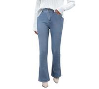 Générique Jean Femme Haute Élastique Doublé Brossé Évasé Pantalon Thermique Confort Hiver Moderne