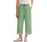 Générique Jean Fille Pantalon Culotte rayé Taille Haute pour Filles,décontracté,avec Poches,Confortable,à Jambes Droites et Courtes,idéal pour Les Enfants