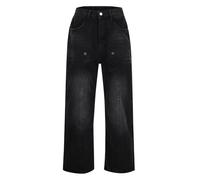 Générique Jean Homme Coupe Droite,Pantalon Ample pour Hommes Et Femmes Design Sensation De Vent Froid Sens De La Rue De Haute Qualité Jean De Grande Taille