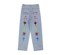 Générique Jean Homme Taille Elastique,Jeans BrodéS De Pantalons De Style De Rue De Street EuropéEns Et