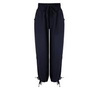 Générique Jean Jupe Cargo pour Femme Pantalon Ample à Jambe Large Noir Pantalon survêtement Ample Taille Haute Multi-Poches Jean Hiver Chaud (Navy, M)