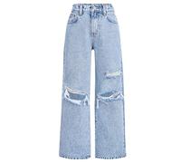 Générique Jean Large, Amples pour Nouveaux Styles pour Le Printemps, l'été et l'automne Droits rétro personnalisés pour Enfants de Taille Moyenne et Grande Taille en Denim (Light Blue, 13-14 Years)