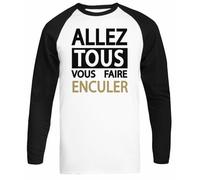 Générique Jean Marie Bigard T-Shirt De Baseball Unisexe Blanc À Manches Longues