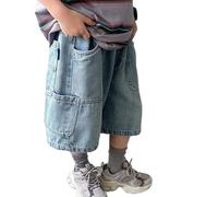 Générique Jean Slim Basics Garçon Pantalon Jogger Denim Facile À Enfiler Fit Tapered Jeans Garcon 16 Ans De Travail Droit Tour Hanches Medium Sport Casual Streetwear Y2K (Bleu Clair,4-5 Ans)