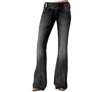 Générique Jeans À Pattes D'Éléphant Évasé pour Homme Stretch Décontracté Pantalon Denim Évasé Vintage Pantalon De Travail Amples Et Extensibles avec Poches Jeans Baggy