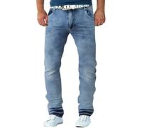 Générique Jeans Homme Slim Fit Décontracté Slim Fit Mode Denim Pantalon Fermeture Éclair Bouton Extensibles Look Usé Pants Délavé Vintage Grandes Tailles Jeans