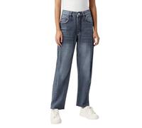 Générique Jeans Large Femme Grande Taille Jean Femme Taille Haute Coupe Droite Confortable Élégant Modèle Ample Stretch Dernière Tendence Ourlet Design 2025 (Light Blue, M)