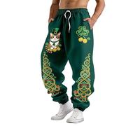Générique Jeans pour Hommes-Pantalon décontracté imprimé pour la Saint-Patrick, Confortable au Quotidien. (Dark Green, XXXL)