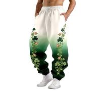 Générique Jeans pour Hommes-Pantalon décontracté imprimé pour la Saint-Patrick - Léger et Confortable au Quotidien, idéal pour la Mode du Week-End (Light Green, M)