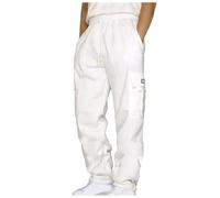 Générique Jeans pour Hommes Poche Respirante Détachable Deux Pantalons Salopette Pantalons décontractés d'extérieur pour Hommes Portefeuille avec Chaine Pantalon Blanc Homme (White, M)
