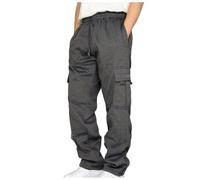 Générique Jeans pour Hommes Poche Respirante Détachable Deux Pantalons Salopette Pantalons décontractés d'extérieur pour Hommes Portefeuille avec Chaine Pantalon Blanc Homme (XXL)