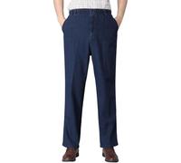 Générique Jeans Stretch Homme - Jean Cargo Homme Jean Droit pour Homme Coupe Flexible Confortable Taille élastique Ample (Dark Blue XXL)