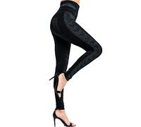 Générique Jeggings Femme, Leggings Jean Slim Collant Extensible Imitation Jean Taille Haute Ceinture Elastiquée Pantalon de Crayon