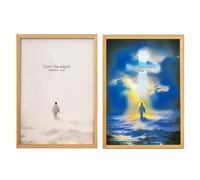 Générique Jesus Lamp - Luminous Jesus Lamp, Box | 4D LED Frame Lighting | USB | For Religious Home Bedroom Prayer Church Worship Hanging Wall Art Spiritual Devotion Faith Blessing Gift Set