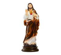 Générique Jesus Statue, 8.2 inch Table Decor, Resin Christian Statue, Detailed and Strong Design, Perfect Compact Ideal for Prayer Room, Display, Ceremony, Church, Indoor, Bedroom, Bookshelf