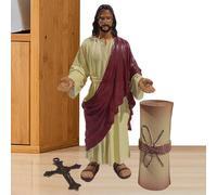 Générique Jesus Statues | Religious Resin Hand Painted Decoration,Christian Jesus Figurines | Ideal for Living Room Bedroom Office Desk Bookshelf Entrance Windowsill