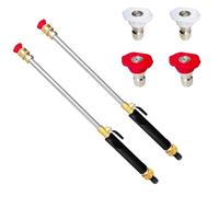 Générique Jet Power Washer Wand for Garden Hose, Hydro Spray Nozzle with Interchangeable Tips, Metal High Pressure Cleaning Tool for Car Patio Driveway Outdoor Use