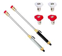 Générique Jet Power Washer Wand for Garden Hose, Hydro Spray Nozzle with Interchangeable Tips, Metal High Pressure Cleaning Tool for Car Patio Driveway Outdoor Use