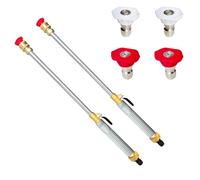 Générique Jet Power Washer Wand for Garden Hose, Hydro Spray Nozzle with Interchangeable Tips, Metal High Pressure Cleaning Tool for Car Patio Driveway Outdoor Use