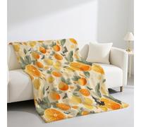 Générique Jeté de Canapé 2 Personnes Crème Couverture en Flanelle,Doux Élégant Motif Microfibre en Peluche Blanket Convient Aux Enfants 150 * 180 cm